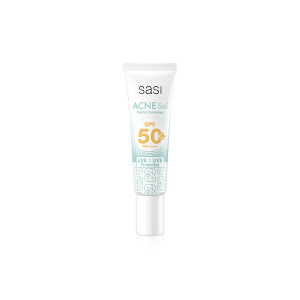 ครีมกันแดดทาหน้าจาก Sasi Acne Sol Comfort Sunscreen SPF50 PA++++