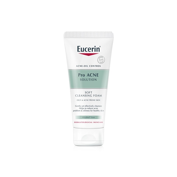 โฟมล้างหน้าที่ใช้ได้ทุกสภาพผิว ผิวแพ้ง่ายใช้ได้ อย่าง Eucerin Pro Acne Gentle Clean Foam