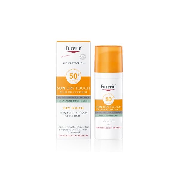 ครีมกันแดดทาหน้าจาก EUCERIN SUN DRY TOUCH ACNE OIL (50 มล.) SPF 50 PA+++