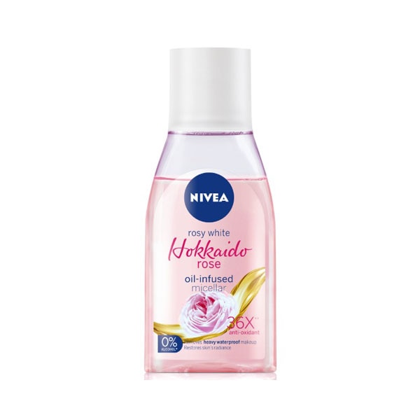 NIVEA Rosy White Hokkaido Rose Oil-Infused Micellar คลีนซิ่งออยล์ขจัดไขมันที่จมูก