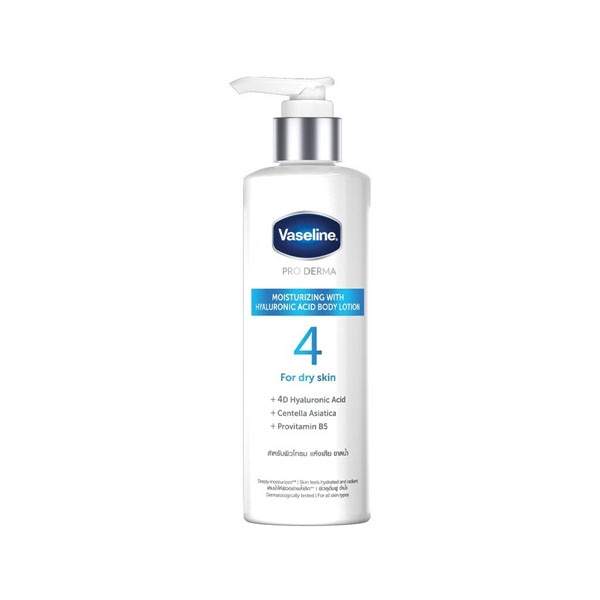 Vaseline Pro Derma Moisturizing with Hyaluronic Acid Body Lotion โลชั่นทาผิวเพื่อผิวดูสดใส

