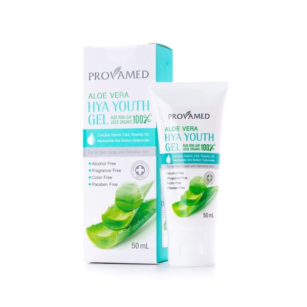 Provamed Aloe Vera HYA Youth Gel สกินแคร์ว่านหางจระเข้ ออร์แกนิก 100%