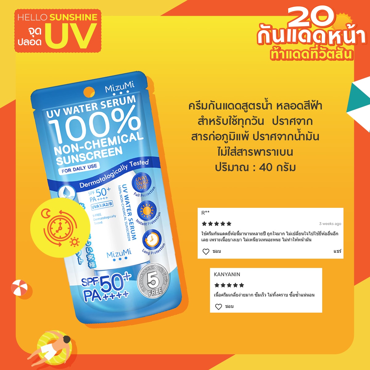 ครีมกันแดด MizuMi UV Water Serum