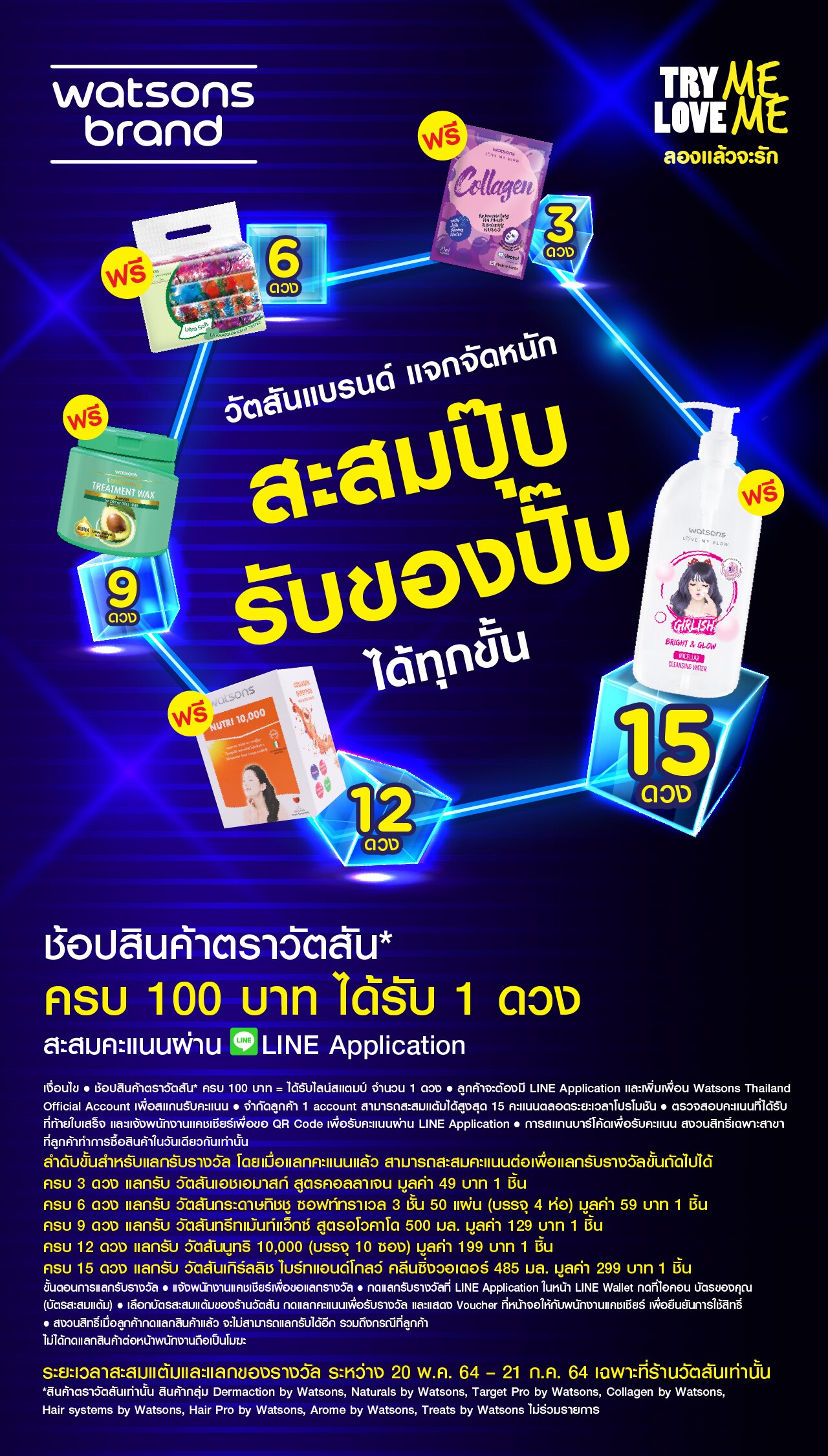 วัตสันแบรนด์ แจกจัดหนัก