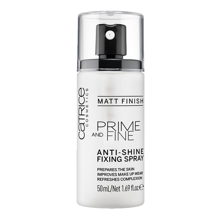 สเปรย์ล็อคเมคอัพ จาก Catrice Prime And Fine Anti-Shine Fixing Spray 